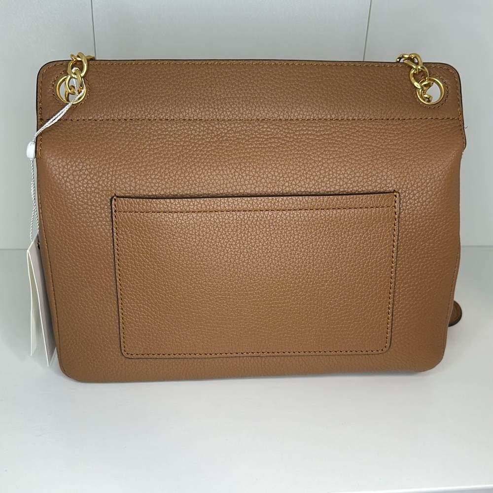 Tory Burch Britten Flap Shoulder Bag— Bark/209 - Picture 4 of 14